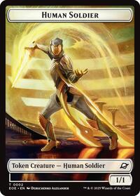 Human Soldier // Lander (0004) Doubled-Sided Token (2 // 4) [Edge of Eternities]