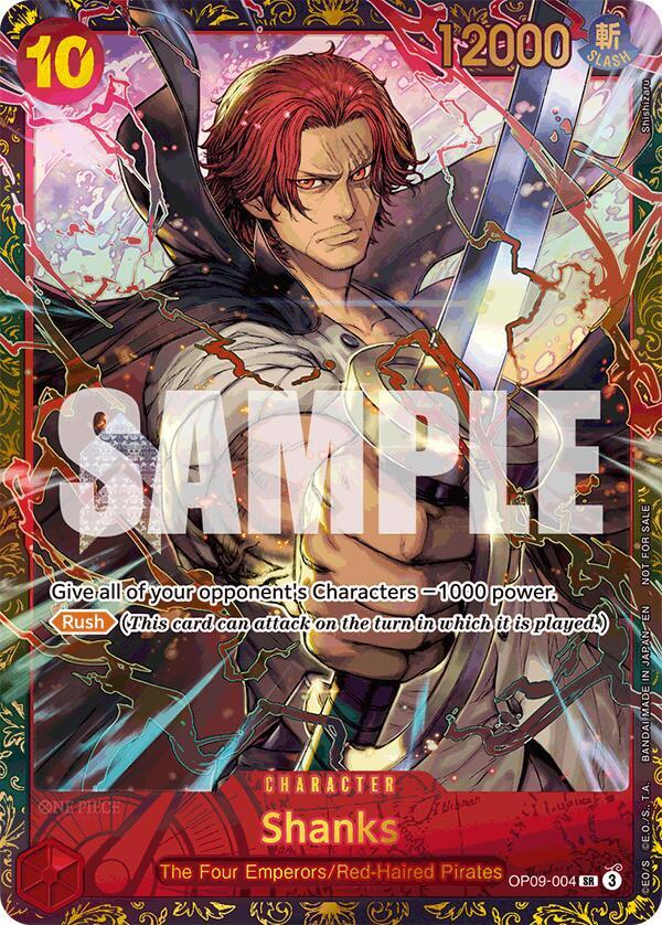 Shanks (Championship 25-26 Offline Regionals Season 2) (OP09-004) [One Piece Promotion Cards]