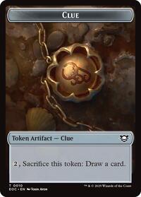 Clue // Beast (0005) Double-Sided Token (10 // 5) [Commander: Edge of Eternities]