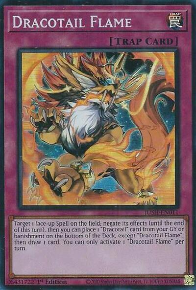 Dracotail Flame (Super Rare) (JUSH-EN011) [Justice Hunters]