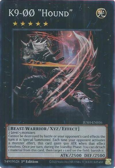K9-00 "Hound" (Super Rare) (JUSH-EN036) [Justice Hunters]