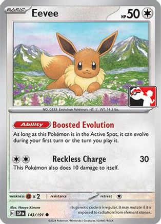 Eevee 143  - Holofoil Prize Pack Series Cards - Common