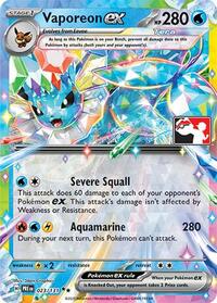 Vaporeon ex - 023/131 (023/131) [Prize Pack Series Cards]