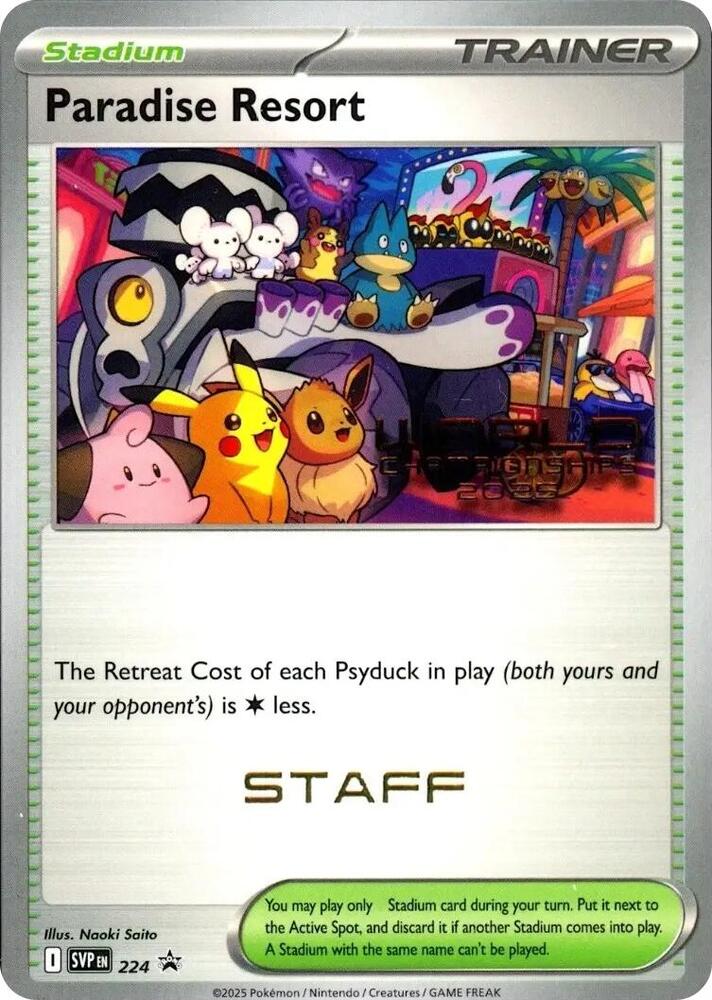 Paradise Resort - 224 (World Championships 2025) [Staff] (224) [SV: Scarlet & Violet Promo Cards]