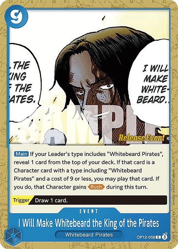 I Will Make Whitebeard the King of the Pirates (OP12-058) [Legacy of the Master Release Event Cards]