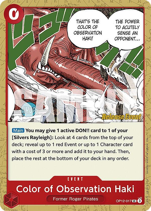 Color of Observation Haki (OP12-017) [Legacy of the Master Release Event Cards]