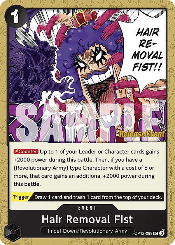 Hair Removal Fist (OP12-098) [Legacy of the Master Release Event Cards]