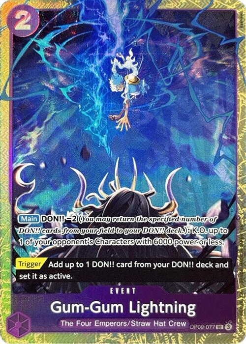Gum-Gum Lightning (Premium Card Collection -Best Selection Vol. 4-) (OP09-077) [One Piece Promotion Cards]