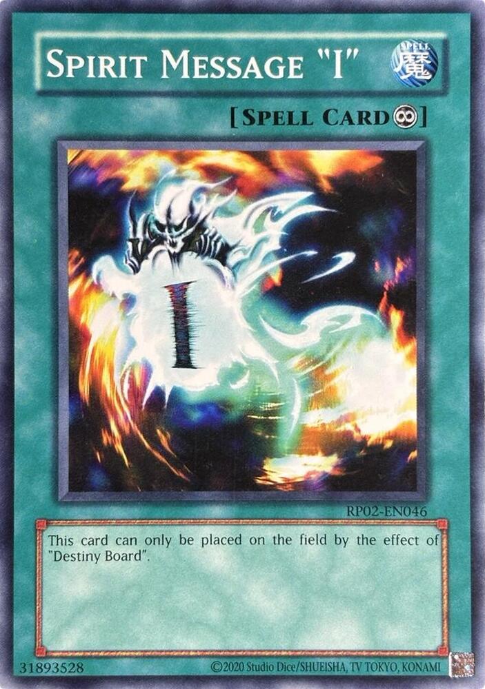 Spirit Message "I" (RP02-EN046) [Retro Pack 2 (2020 Date Reprint)]