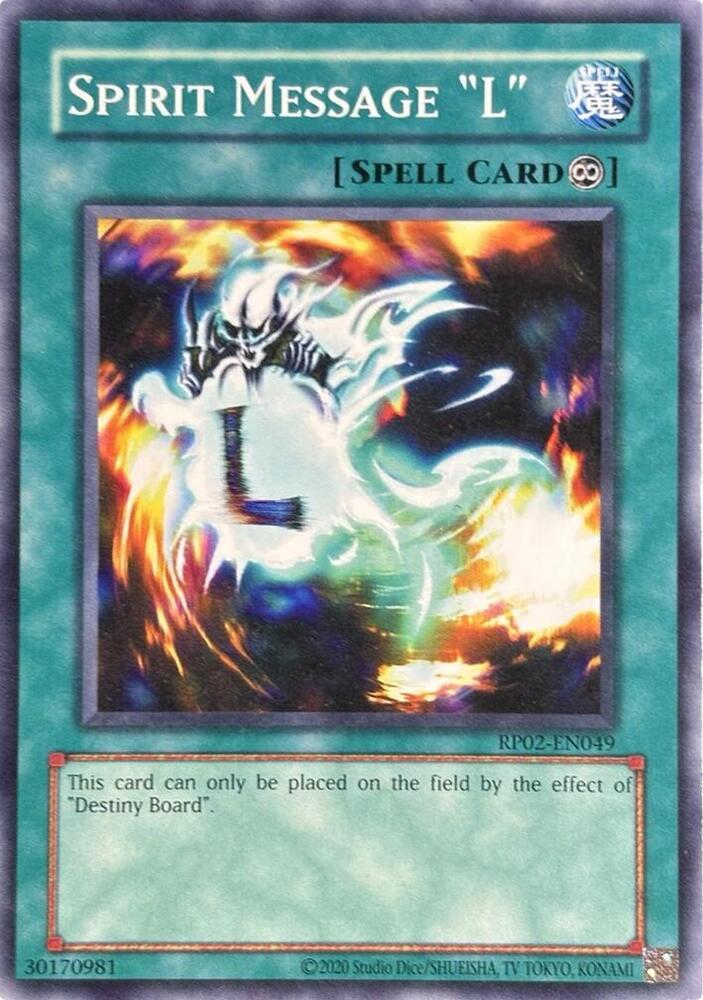 Spirit Message "L" (RP02-EN049) [Retro Pack 2 (2020 Date Reprint)]