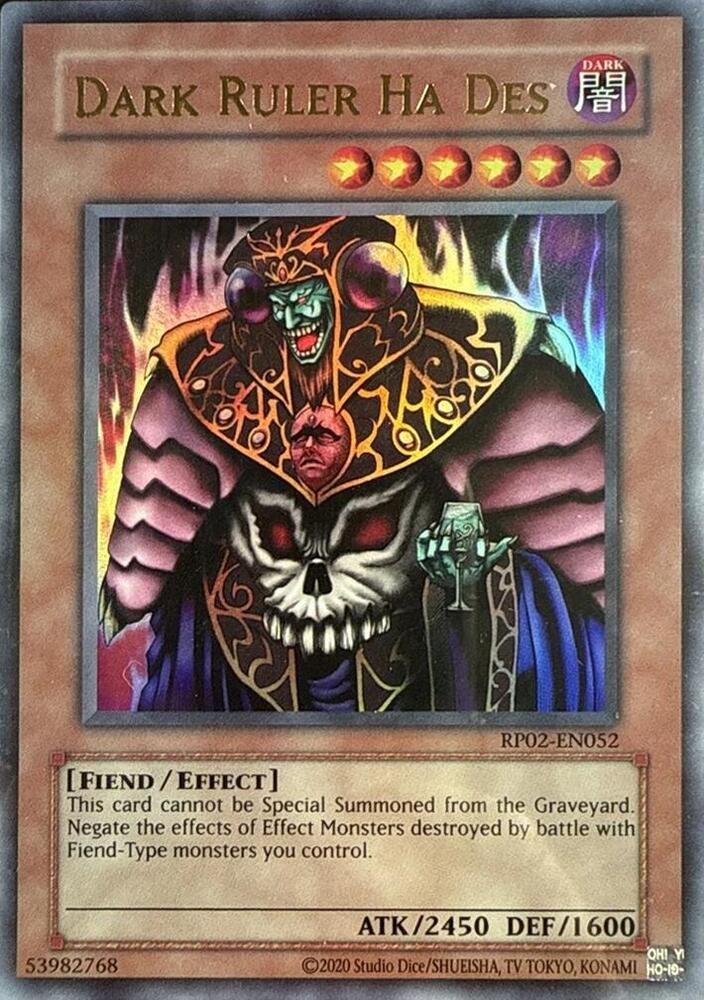 Dark Ruler Ha Des (RP02-EN052) [Retro Pack 2 (2020 Date Reprint)]