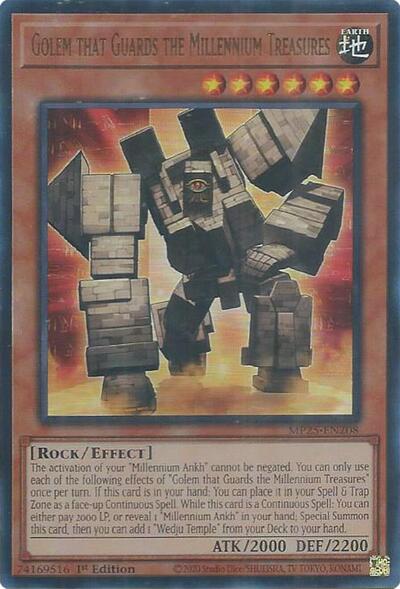 Golem that Guards the Millennium Treasures (MP25-EN208) [2025 Mega-Pack]