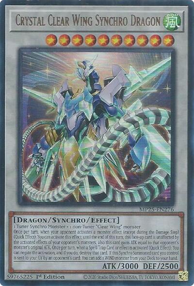 Crystal Clear Wing Synchro Dragon (MP25-EN276) [2025 Mega-Pack]