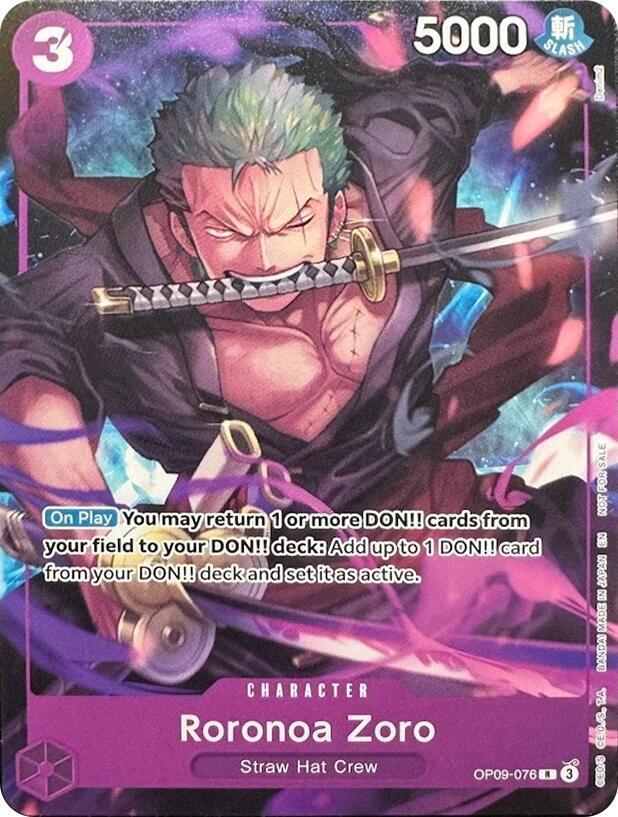 Roronoa Zoro (Welcome Pack Vol. 2) (OP09-076) [One Piece Promotion Cards]