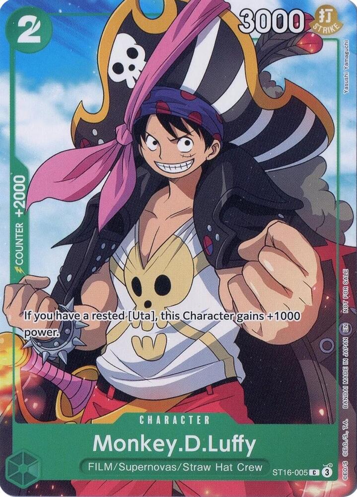 Monkey.D.Luffy (Welcome Pack Vol. 2) (ST16-005) [One Piece Promotion Cards]