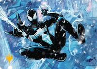 Spectacular Spider-Man (Black) Art Card (Gold-Stamped Planeswalker Symbol) (52) [Art Series: Marvel's Spider-Man]