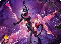 Gwenom, Remorseless Art Card (Gold-Stamped Planeswalker Symbol) (8) [Art Series: Marvel's Spider-Man]