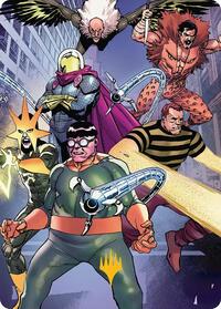 Behold the Sinister Six! Art Card (45/54) (Gold-Stamped Planeswalker Symbol) (45) [Art Series: Marvel's Spider-Man]