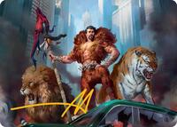 Kraven, Proud Predator Art Card (Gold-Stamped Signature) (28) [Art Series: Marvel's Spider-Man]
