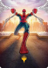 Amazing Spider-Man Art Card (36/54) (Gold-Stamped Planeswalker Symbol) (36) [Art Series: Marvel's Spider-Man]