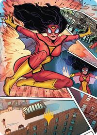 Spider-Woman, Stunning Savior Art Card (Gold-Stamped Planeswalker Symbol) (51) [Art Series: Marvel's Spider-Man]