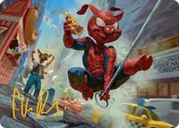 Spider-Ham, Peter Porker Art Card (Gold-Stamped Signature) (19) [Art Series: Marvel's Spider-Man]