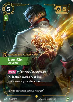 Lee Sin - Ascetic (Alternate Art) (078a/298) - Origins Foil