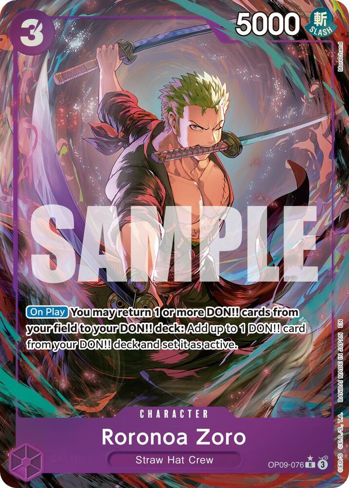 Roronoa Zoro - OP09-076 (Alternate Art) (OP09-076) [Premium Booster -The Best- Vol. 2]