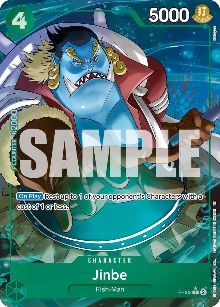 Jinbe - P-063 (Alternate Art) (P-063) [Premium Booster -The Best- Vol. 2]