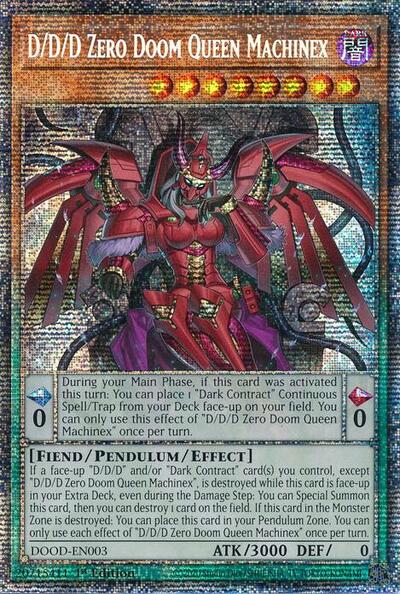 D/D/D Zero Doom Queen Machinex (Starlight Rare) (DOOD-EN003) [Doom of Dimensions]