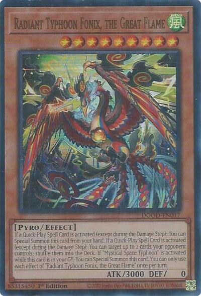 Radiant Typhoon Fonix, the Great Flame (DOOD-EN017) [Doom of Dimensions]