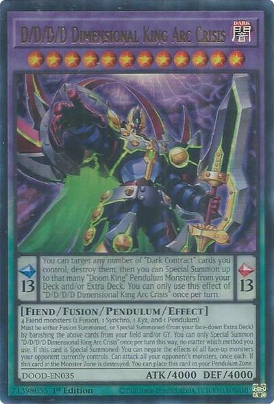D/D/D/D Dimensional King Arc Crisis (DOOD-EN035) [Doom of Dimensions]
