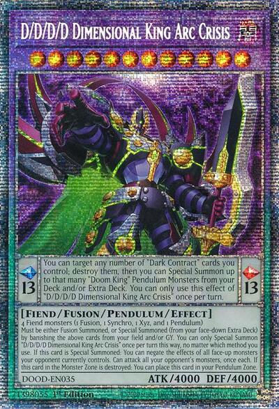 D/D/D/D Dimensional King Arc Crisis (Starlight Rare) (DOOD-EN035) [Doom of Dimensions]