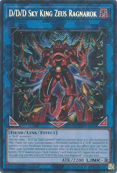 D/D/D Sky King Zeus Ragnarok (DOOD-EN049) [Doom of Dimensions]