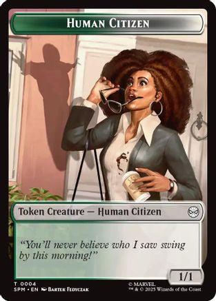 Human Citizen // Treasure Double-Sided Token (SPM-4 // 7) - Marvel's Spider-Man