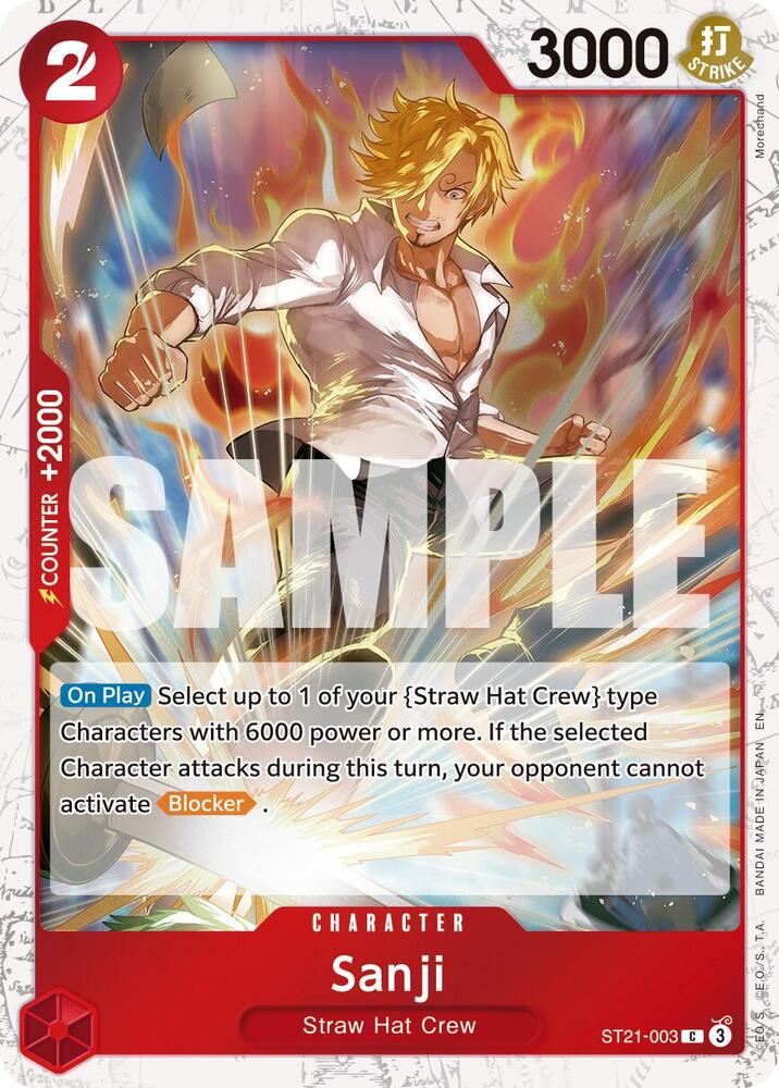 Sanji - ST21-003 (Pirate Foil) (ST21-003) [Premium Booster -The Best- Vol. 2]