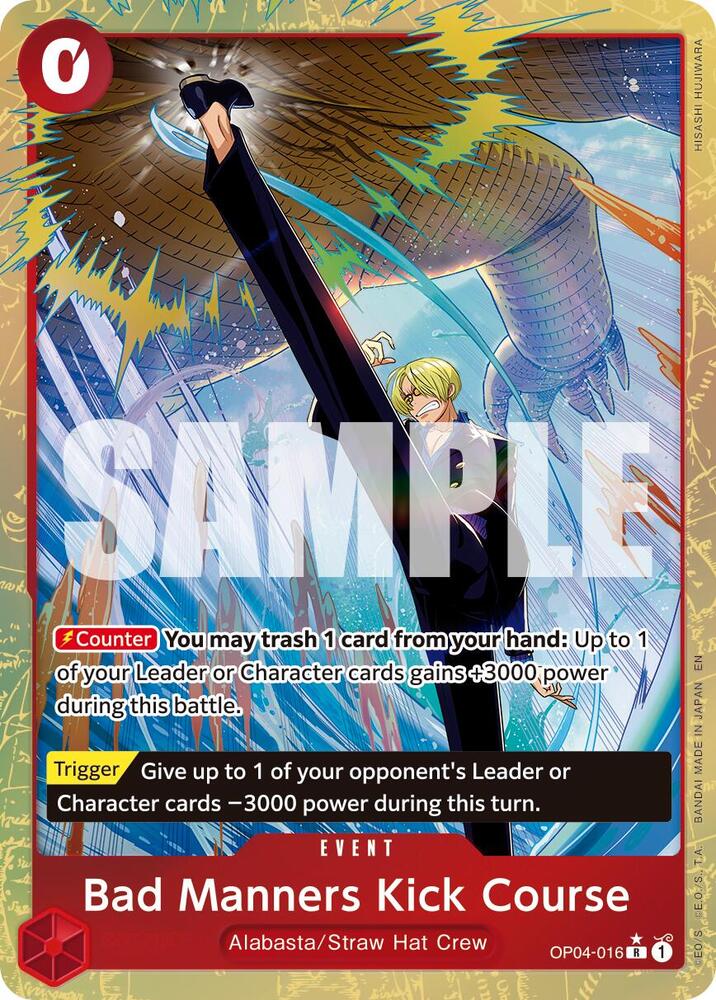 Bad Manners Kick Course (Alternate Art) (OP04-016) [Premium Booster -The Best- Vol. 2]