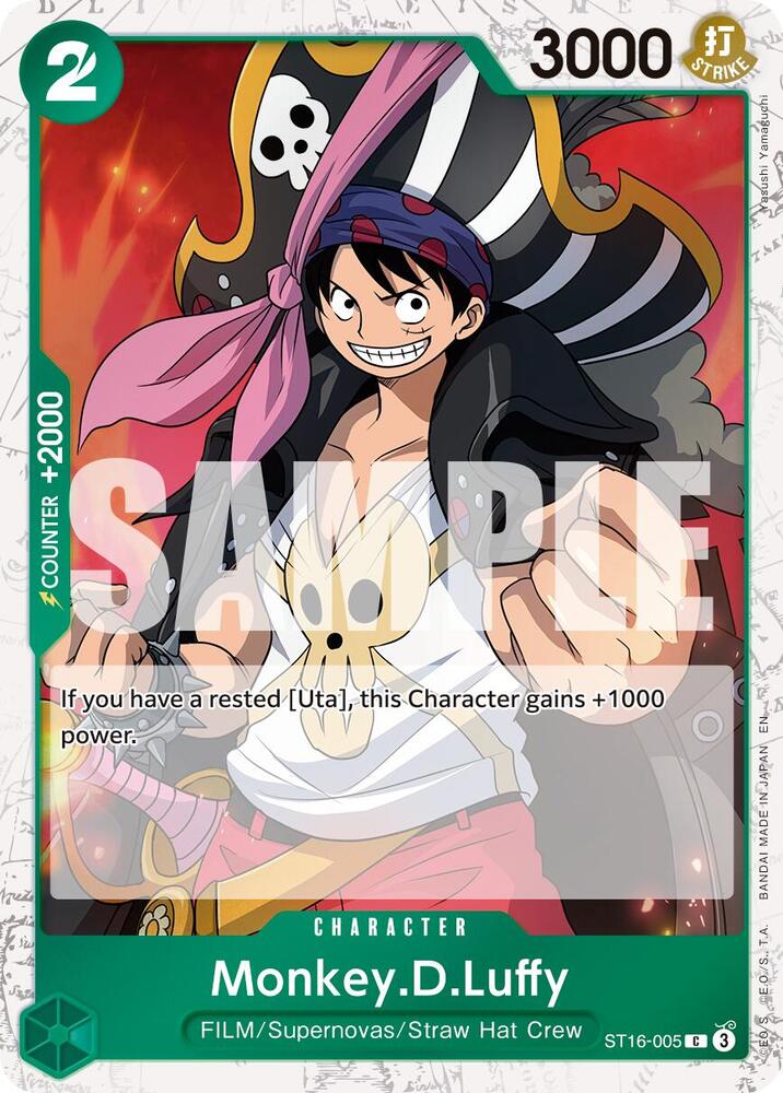 Monkey.D.Luffy - ST16-005 (Pirate Foil) (ST16-005) [Premium Booster -The Best- Vol. 2]