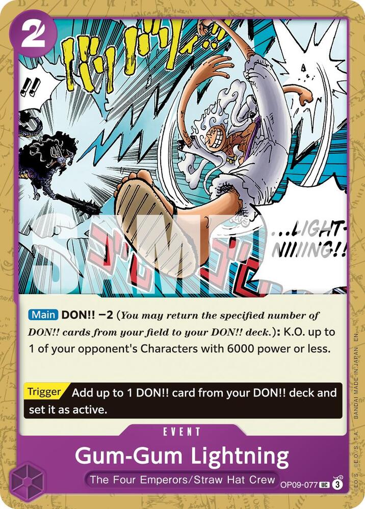 Gum-Gum Lightning (Reprint) (OP09-077) [Premium Booster -The Best- Vol. 2]