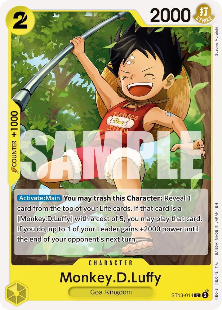 Monkey.D.Luffy - ST13-014 (Reprint) (ST13-014) [Premium Booster -The Best- Vol. 2]