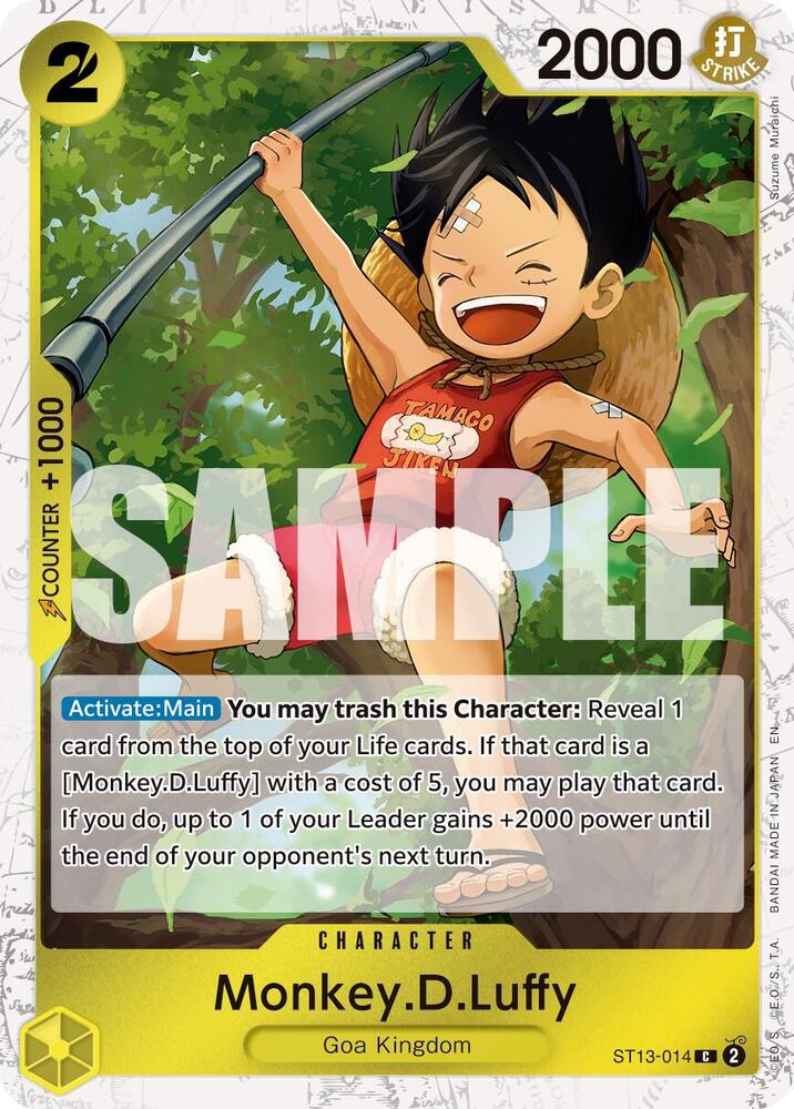 Monkey.D.Luffy - ST13-014 (Pirate Foil) (ST13-014) [Premium Booster -The Best- Vol. 2]
