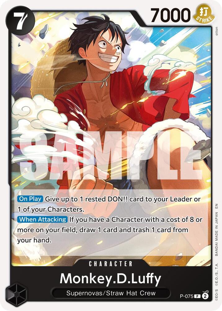 Monkey.D.Luffy - P-075 (Reprint) (P-075) [Premium Booster -The Best- Vol. 2]