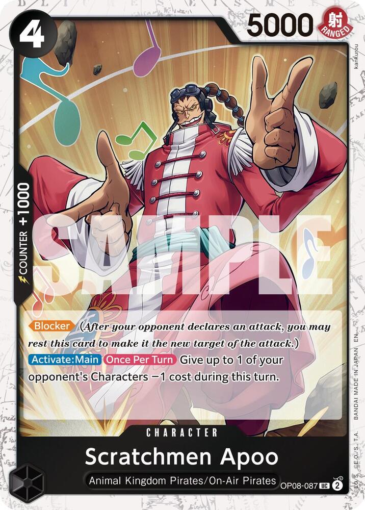 Scratchmen Apoo - OP08-087 (Pirate Foil) (OP08-087) [Premium Booster -The Best- Vol. 2]