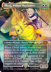 Cloud, Midgar Mercenary (Borderless) (Chocobo Track Foil) (564) [FINAL FANTASY]