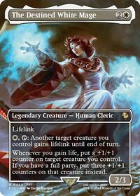 The Destined White Mage (Borderless) (444) [Commander: FINAL FANTASY]