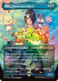Lulu, Stern Guardian (Borderless) (Chocobo Track Foil) (467) [Commander: FINAL FANTASY]