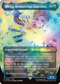 Rikku, Resourceful Guardian (Borderless) (Chocobo Track Foil) (468) [Commander: FINAL FANTASY]
