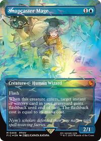 Snapcaster Mage (Borderless) (Chocobo Track Foil) (469) [Commander: FINAL FANTASY]