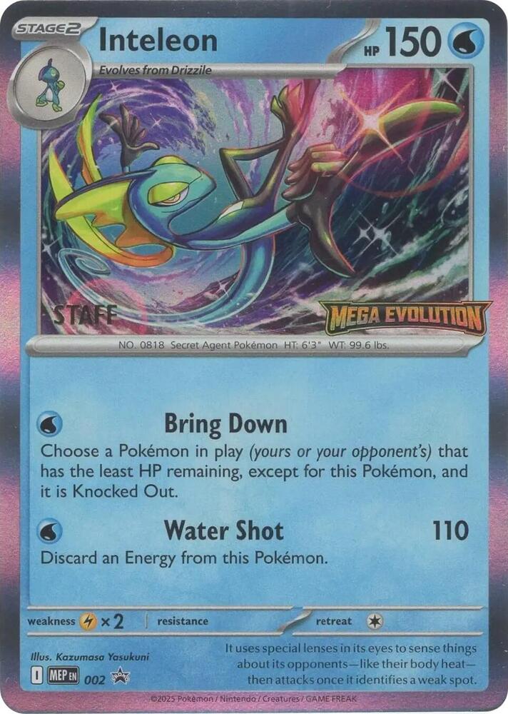 Inteleon - 002 [Staff] (002) [ME: Mega Evolution Promo]