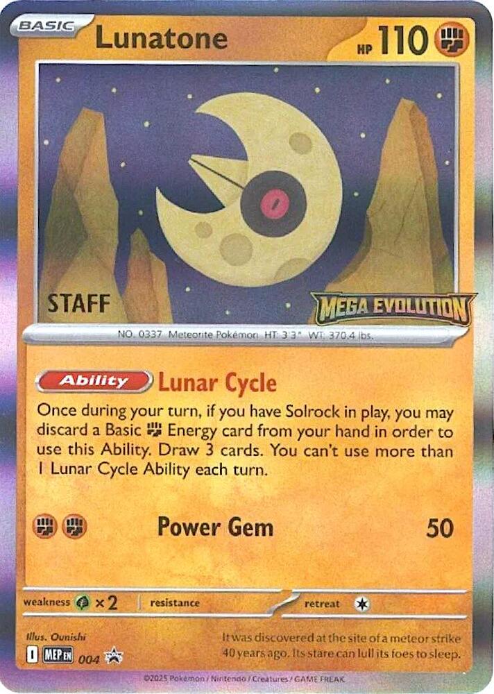 Lunatone - 004 [Staff] (004) [ME: Mega Evolution Promo]